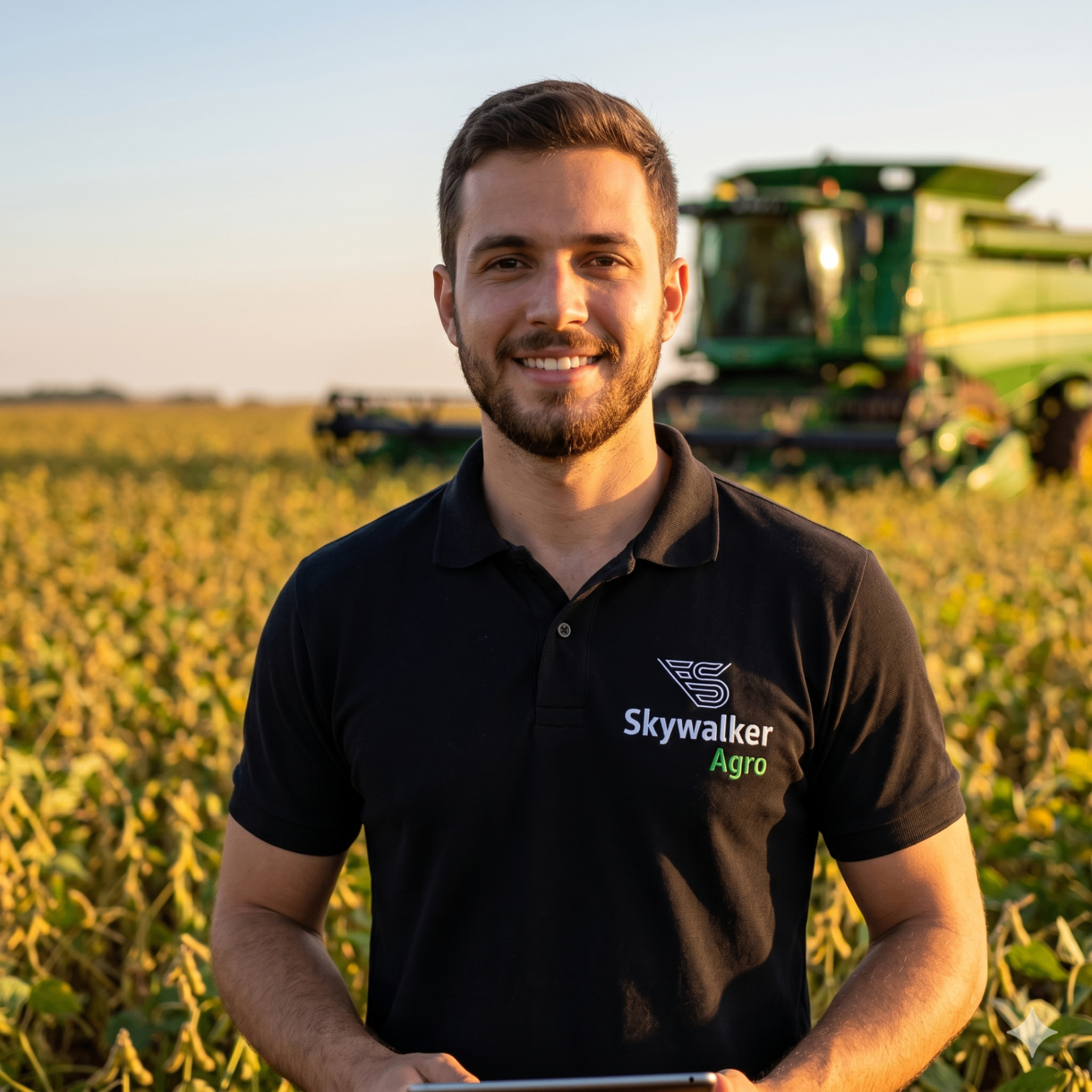 Operador de drone Skywalker Agro em campo